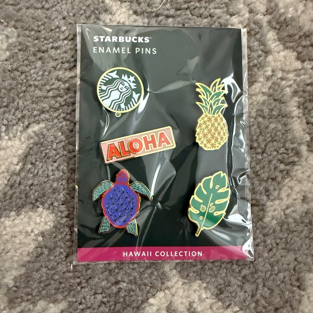 Starbucks Gold Enamel Pin Set